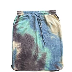 HEIMISH USA Tie-Dye Midi Skirt - Blue and Green